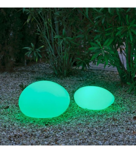 NEW GARDEN lampa ogrodowa PETRA 60 SOLAR & BATTERY biała