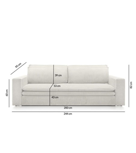 Sofa SENSE z funkcją spania - I grupa tkanin