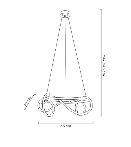 MOOSEE lampa wisząca SERPIENTE 60 czarna
