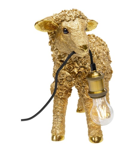 KARE lampa stołowa FLOWER SHEEP 36 cm złota