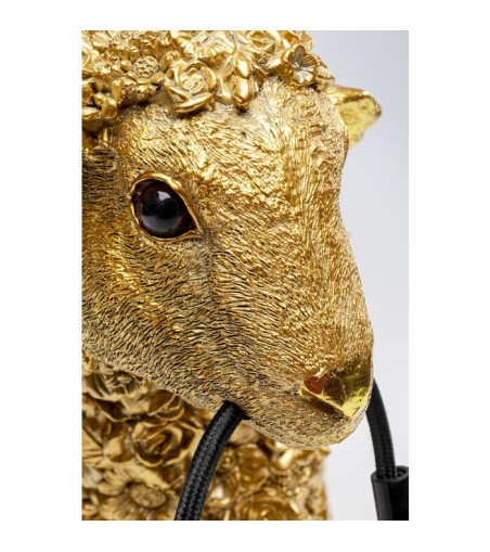 KARE lampa stołowa FLOWER SHEEP 36 cm złota